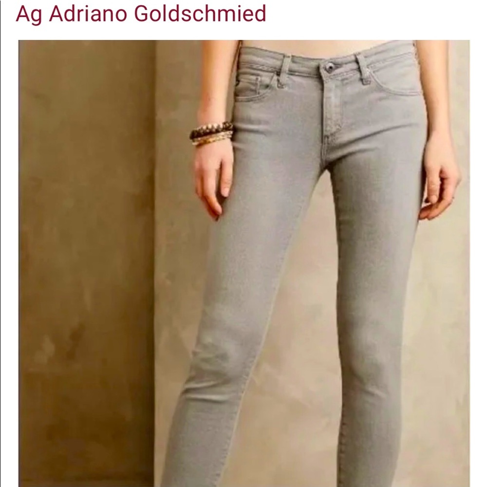 AG “the Stevie Ankle” slim straight leg jeans